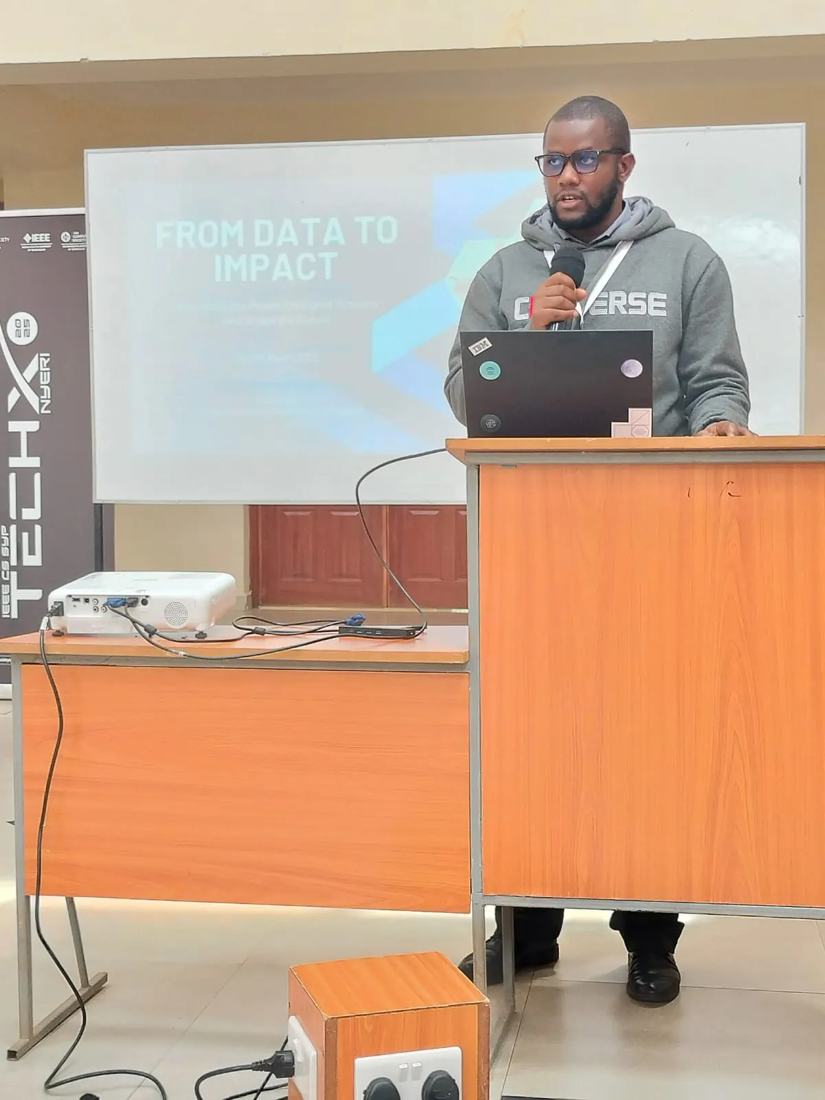 Oyori Obegi delivering keynote address